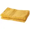 Image de Lot de 2 serviettes de toilette 100% coton jaune 50x90