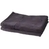 Image de Lot de 2 serviettes de toilette 100% coton gris anthracite 50x90