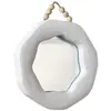 Image de Miroir irrégulier avec perles 31x31 cm blanc
