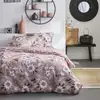 Image de Parure de lit imprimé floral coton 63x63 cm rose