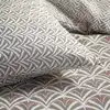 Image de Parure de lit imprimé géométrique coton 240x260cm beige