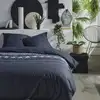 Image de Parure de lit 3 pièces 240x220 cm coton imprimé formes bleu marine