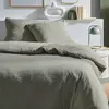 Image de Parure de lit gaze de coton unie 63x63 cm vert