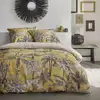 Image de Parure de lit imprimé jungle coton 63x63 cm jaune