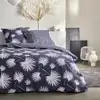 Image de Parure de lit imprimé floral coton 240x220cm bleu