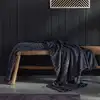 Image de Plaid damier uni 130x180cm gris anthracite