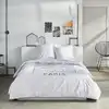Image de Parure de lit imprimé graphique coton 220x240cm blanc