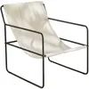 Image de Fauteuil chilienne bouclette uni 76x63 cm ecru