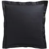 Image de Taie d'oreiller uni en coton noir 75x75 cm