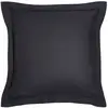 Image de Taie d'oreiller finition volant uni coton 63x63 cm noir