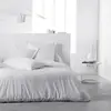Image de Housse de couette 2 personnes uni coton 63x63 cm blanc