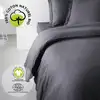Image de Housse de couette 2 personnes uni coton 220x240 cm noir