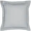Image de Taie d'oreiller finition volant uni coton 63x63 cm gris