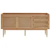 Image de Buffet chêne et cannage rotin 180cm