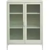 Image de Buffet beige sable portes en verre cannelé 75cm