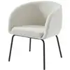 Image de Fauteuil en tissu bouclette blanc