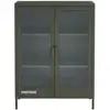 Image de Buffet vert olive foncé portes en verre cannelé 75cm