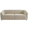 Image de Canapé droit en tissu bouclette 3 places beige