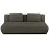 Image de Canapé droit convertible en tissu bouclette 3 places vert kaki