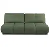 Image de Canapé droit convertible en tissu bouclette 3 places vert kaki
