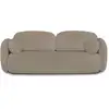 Image de Canapé droit convertible en tissu bouclette 3 places taupe