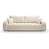 Image de Canapé droit convertible en tissu 3 places ecru