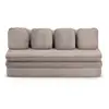 Image de Banquette en velours côtelé 3 places taupe