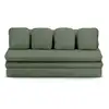 Image de Banquette en tissu bouclette 3 places vert kaki