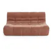 Image de Banquette modulable 2 places tissu chenille terracotta