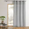 Image de Voilage à fines rayures prêt à poser polyester gris clair 290x240 cm