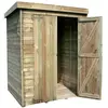 Image de Armoire de jardin en bois traité marron 156 x 135 x 195 cm