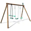 Image de Balançoire en bois traité 3 agrès