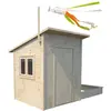Image de Maisonnette en bois avec bac à sable et manche à vent décoratif