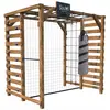 Image de Aire de jeux sportive enfant bois cage foot, sac de frappe, escalade