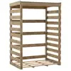 Image de Abri-bûches en bois traité marron 174 x 82 x 120 cm