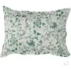 Image de Lot de 2 taies en coton blanc imprimé vert 50 x 75 cm