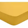 Image de Drap housse coton jaune 140x200 cm