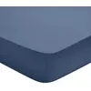 Image de Drap housse coton bleu 140x200 cm