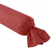 Image de Taie de traversin coton rouge 160 cm