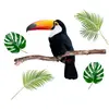 Image de Adhésif décoratif mural toucan 77,3x65,6cm