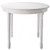 Image de Table à manger ronde extensible blanche 4 à 8 personnes L120/200