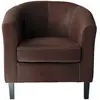 Image de Fauteuil club en suédine marron