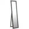 Image de Grand miroir rectangulaire sur pied en bois de paulownia, 40x170 cm