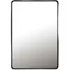 Image de Miroir industriel rectangulaire en acier noir 75x110