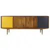 Image de Buffet enfilade vintage 4 portes en manguier L220