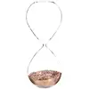 Image de Sablier à paillettes en verre H 25 cm COPPER