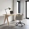 Image de Bureau professionnel en bois de chêne et placage chêne, L140 cm