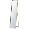 Image de Grand miroir rectangulaire sur pied en aluminium et acier doré, 40x165 cm