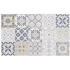 Image de Tapis en vinyle motifs carreaux de ciment multicolores 50x80