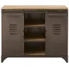 Image de Buffet 2 portes en fer et sapin L100